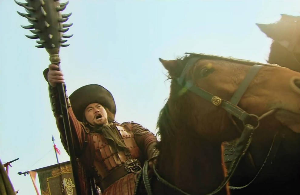 原创面对陌刀名将李嗣业手中狼牙棒敌人非但不投降还敢满山乱跑