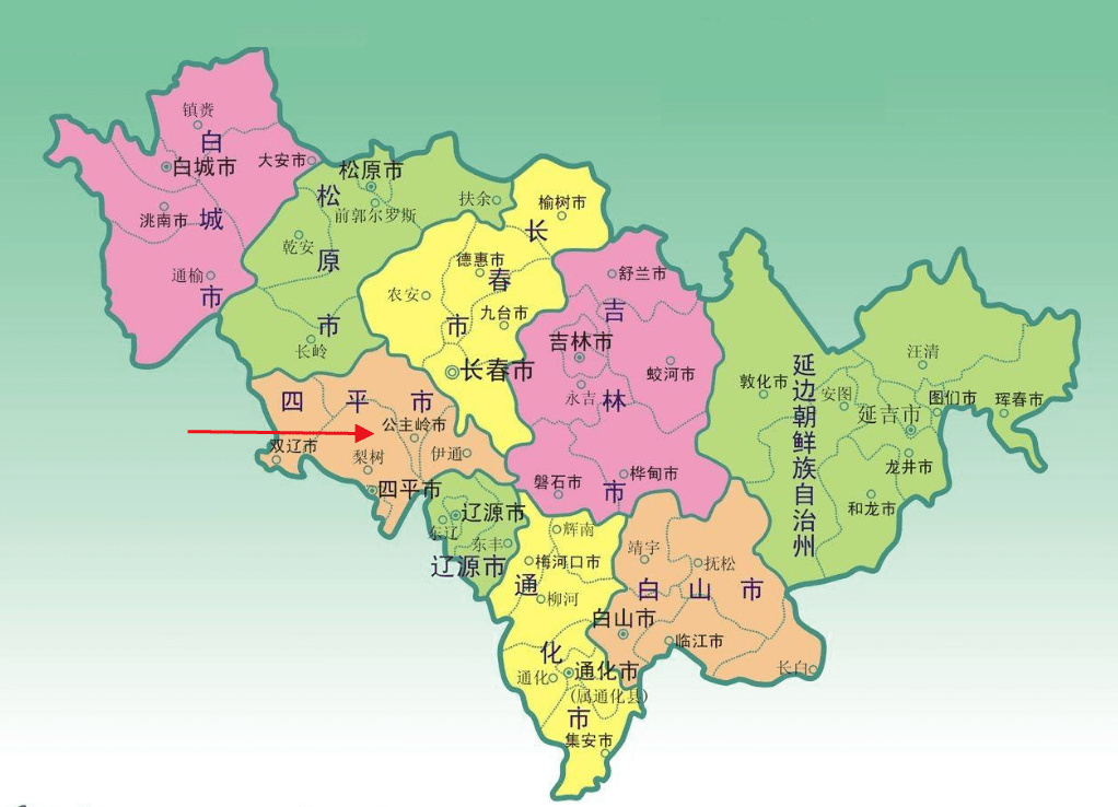 公主岭乡镇地图全图图片