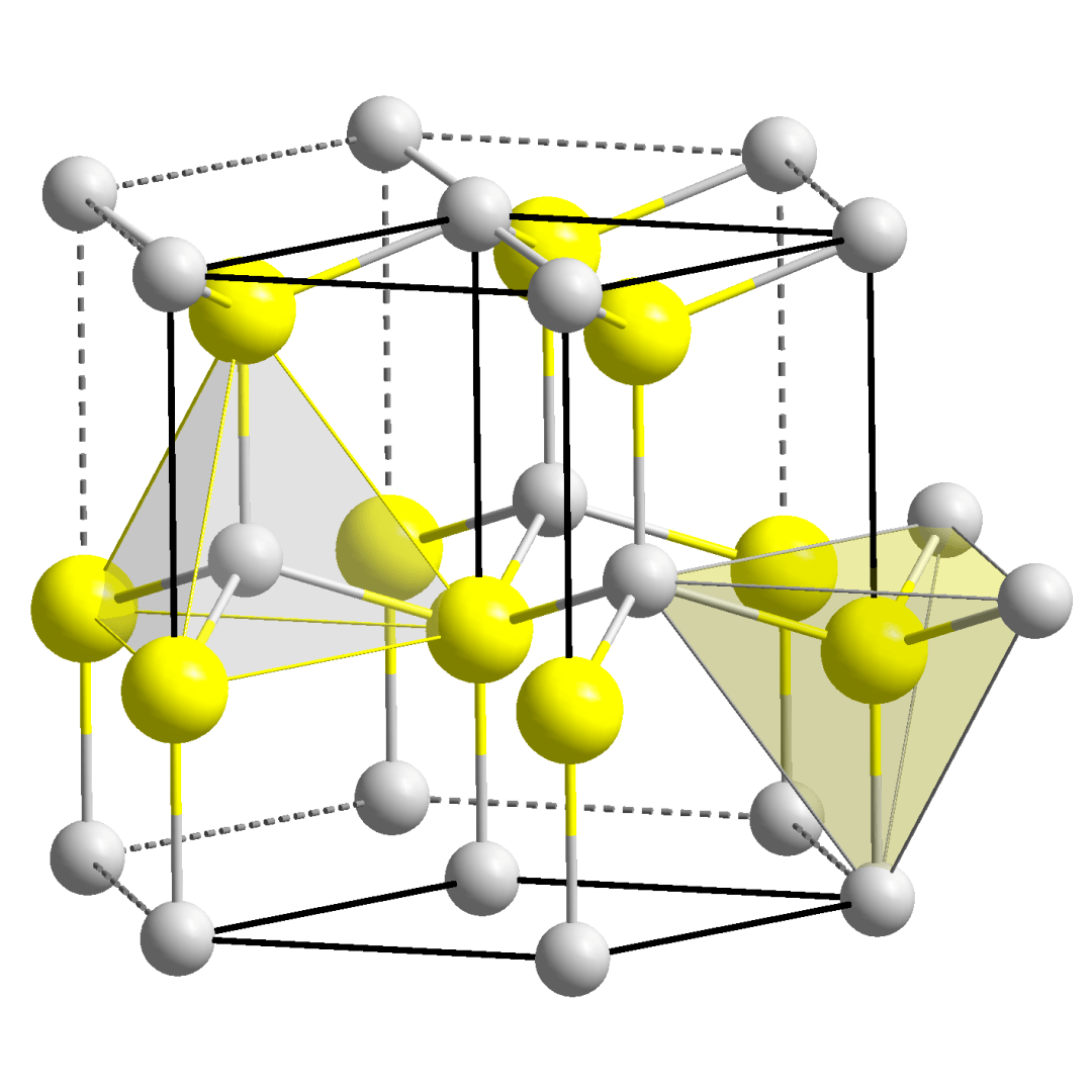 gan 氮化镓的纤锌矿结构(大球为 ga,小球为 n)