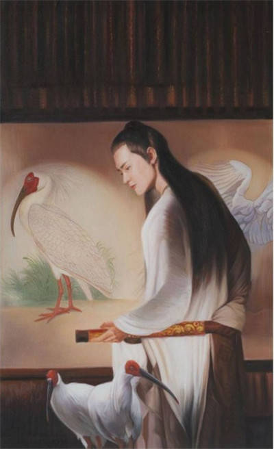 晏子秦岭家园朱鹮油画展在西安开幕