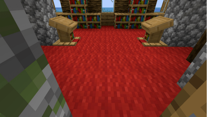 我们只需要 将红色羊毛地毯放上去即可 红色羊毛地毯放上去之后 朋友