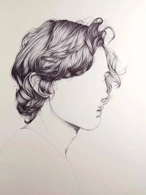 听说素描头发很难画?只需五步教你学会!_铅笔