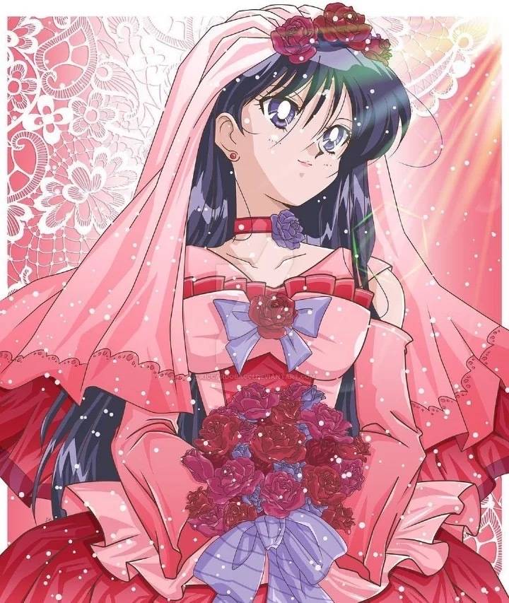 《美少女战士》的婚纱look:紫色婚纱美得很特别,绿色婚纱真敢穿