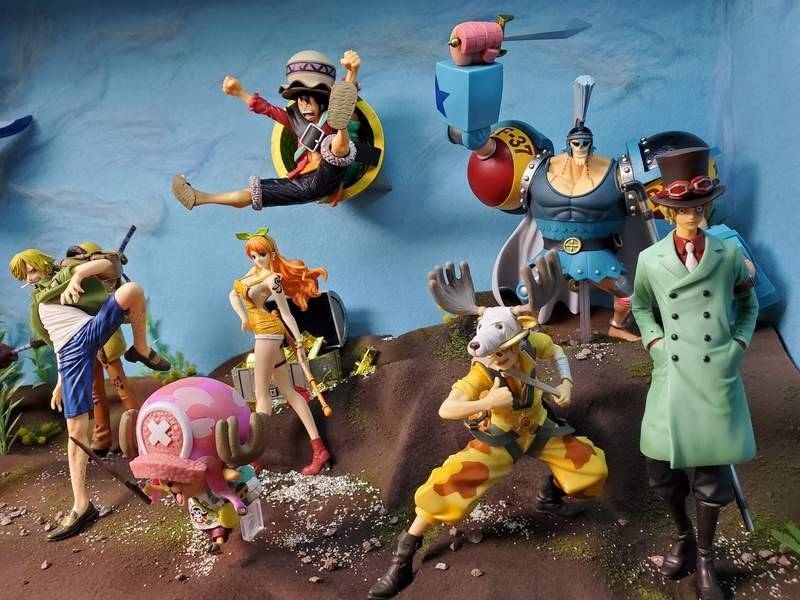 《海贼王》热血粉丝将手办融入场景,带感的震撼!