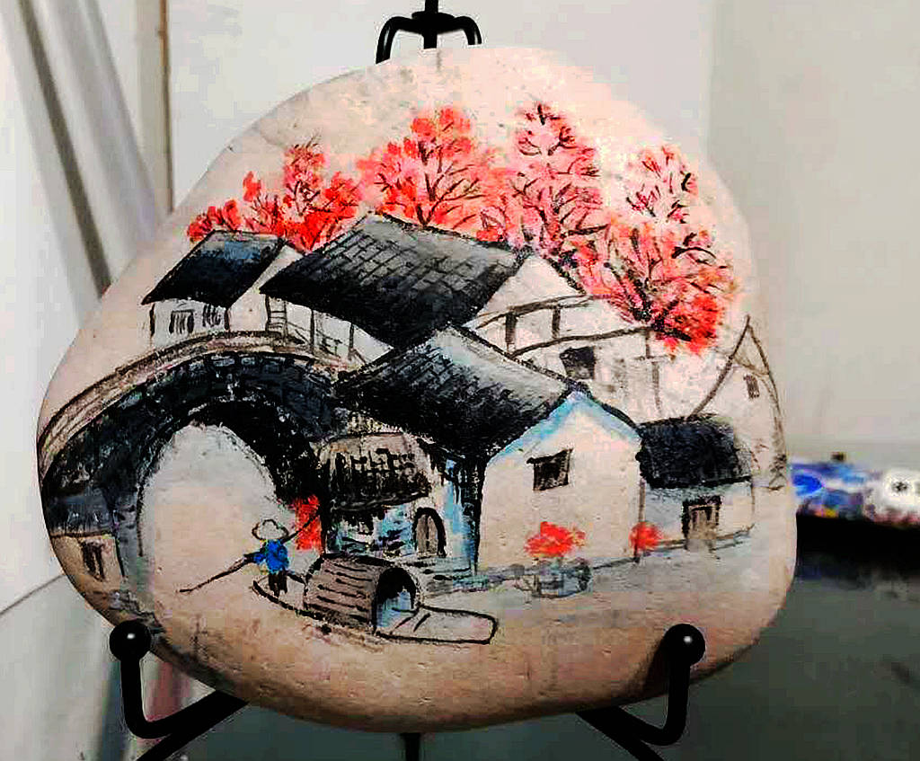 王锦成的石头画