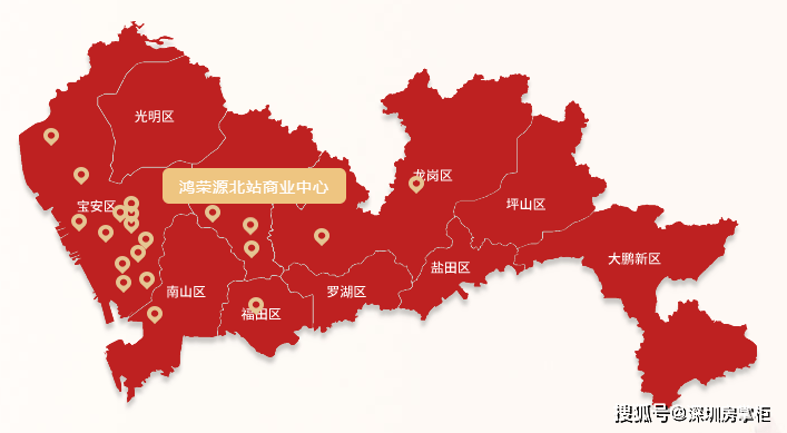 实探红山6979不远处北站cbd核心圈内龙华这个新盘高203米