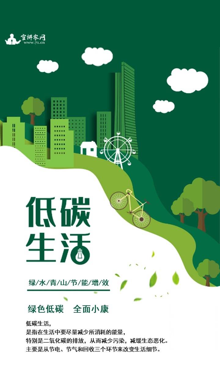 【海报】绿色低碳 全面小康