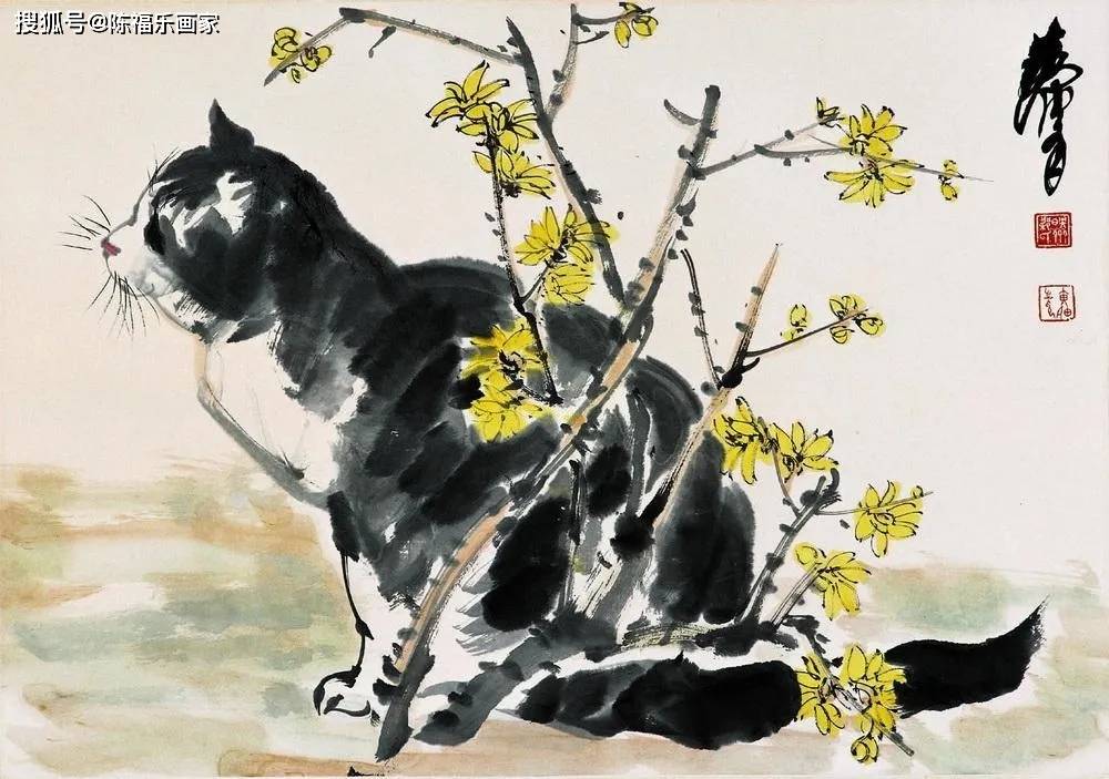 黄胄笔下的小懒猫