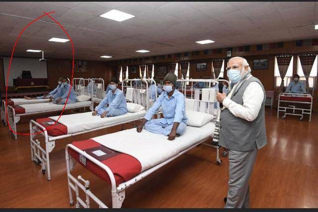 印度部长视察医院图片