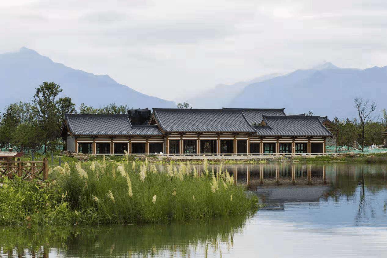 "关中山水最佳处"之渼陂湖水系修复屋面铝瓦工程