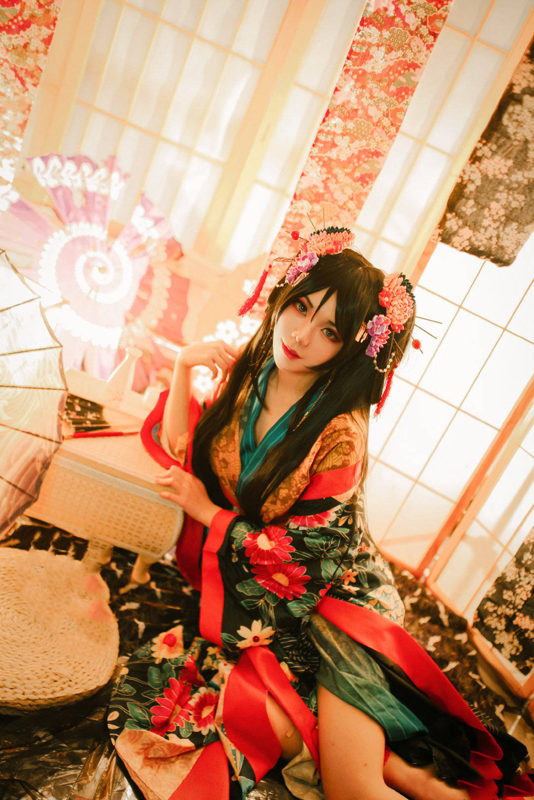 日本花魁孙尚香cos,水友:猫猫是无辜的,冲我来