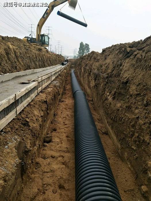 太原双壁波纹管施工现场