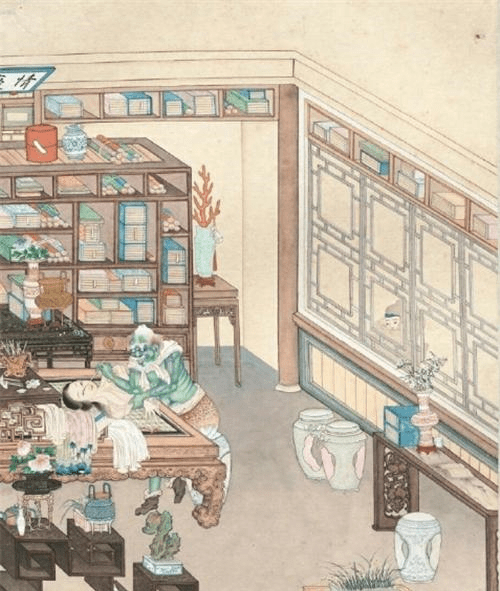 清朝一幅女鬼图,放大10倍后,你看她在做什么?网友:越看越诡异_美女