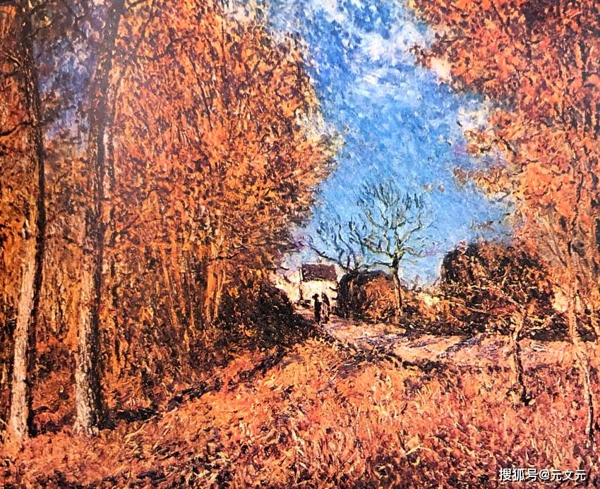 西斯莱油画艺术作品:树林一角(1883年)