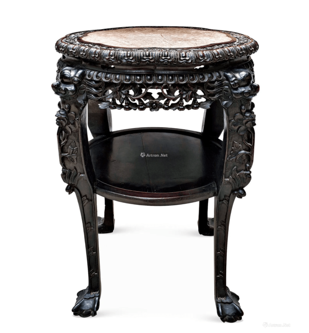 清 虎爪莲花几皇玛抱趣2019秋季拍卖会专场:家具紫砂瓷杂专场拍卖公司