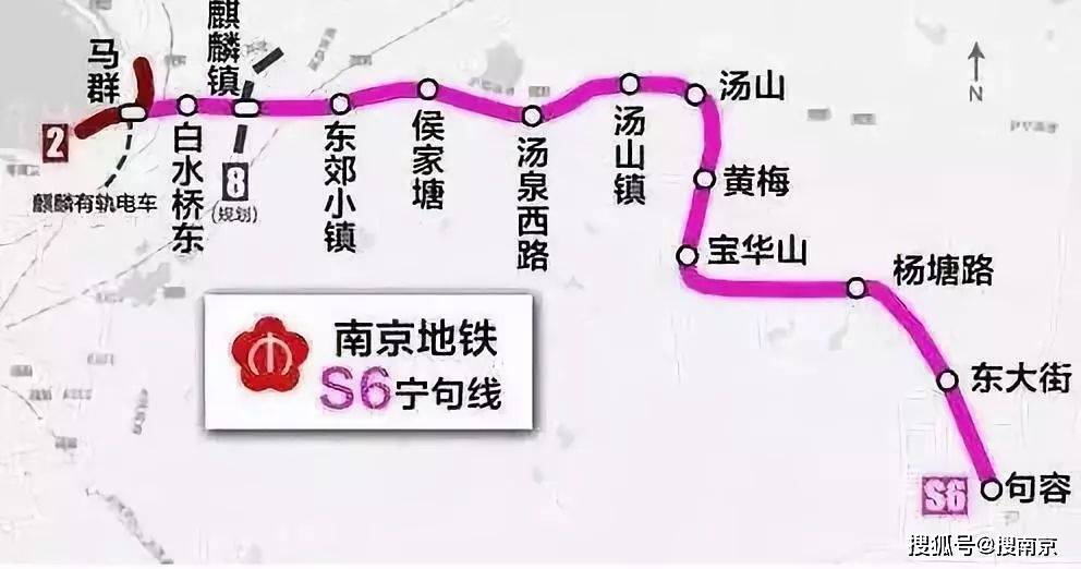 南京地铁1 号线北延, 2 号线西延, 5 号线, 7 号线, s6 宁句城际和 s8