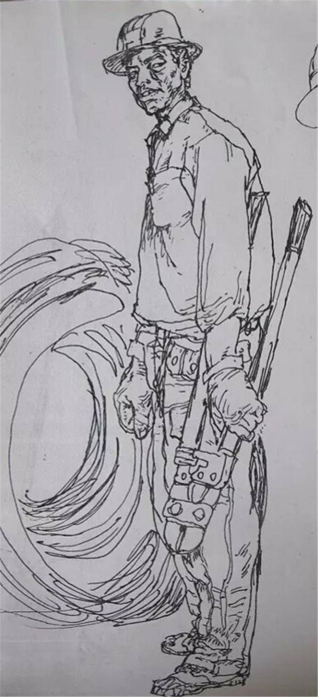 国画家赵国毅教授笔下的农民工