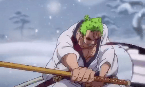 原创海贼王:索隆"口咬"镰刀使用三刀流,只要是带刃的东西,都能叼