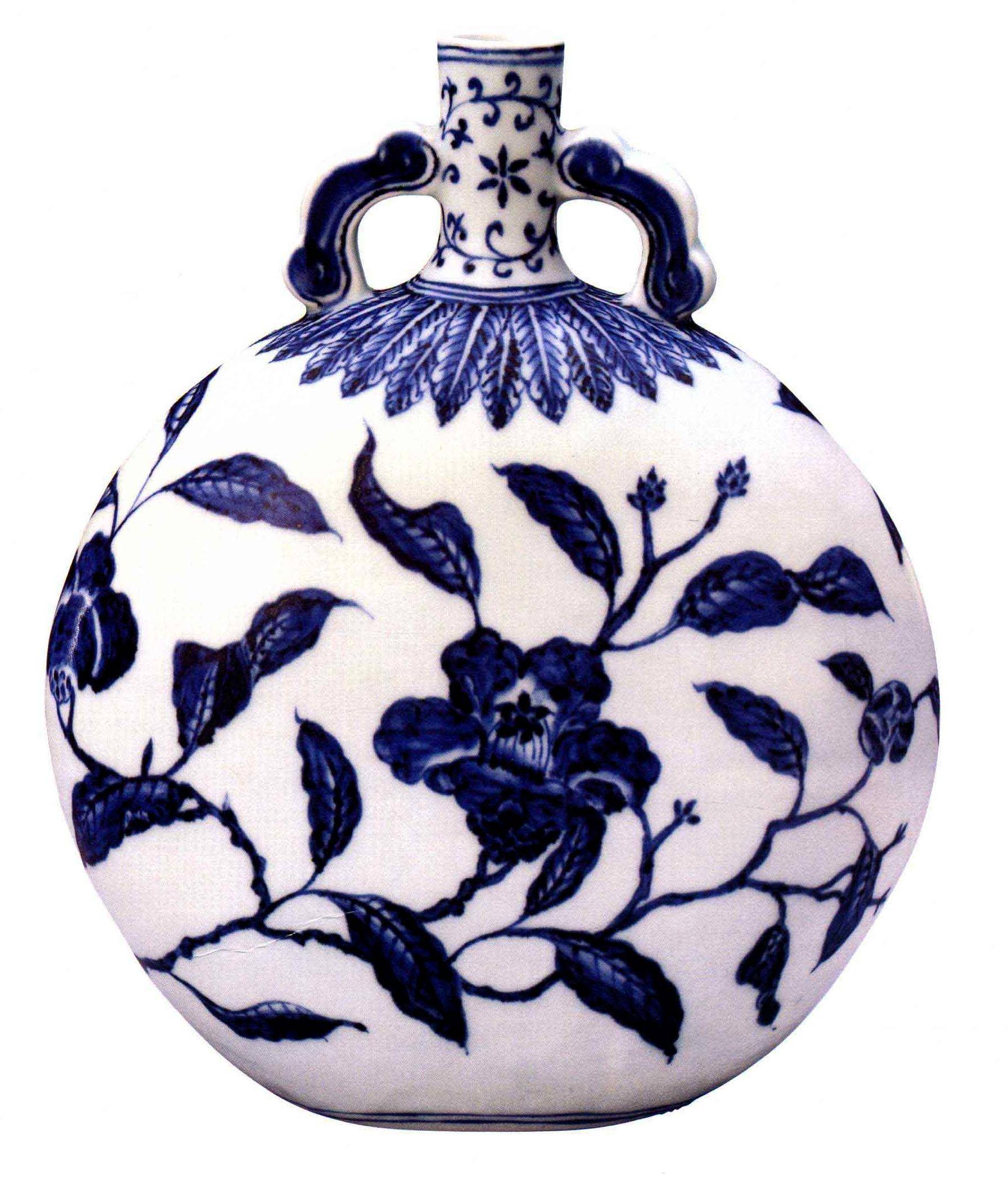 中国陶瓷文化,明永乐时期,造型新颖的扁壶,浓郁文人气息的梅瓶