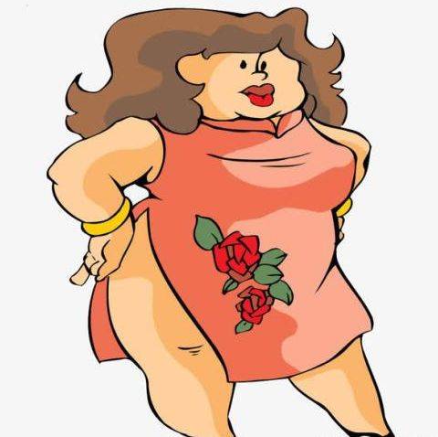 胖贵妇卡通头像图片