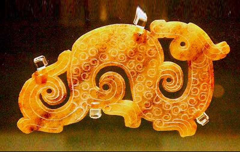 古玉镶嵌:湖北荆州博物馆藏,战国中期楚国玉器