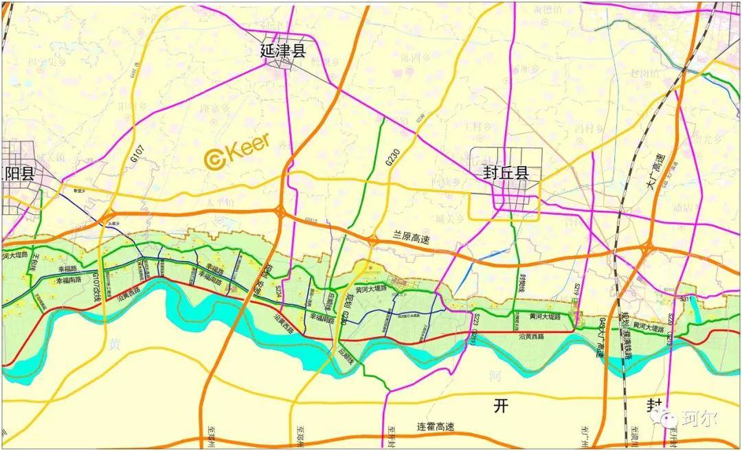 230国道封丘段线路图图片