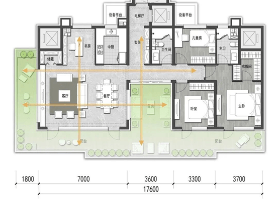 顧佳住的大平層豪宅,戶型真挺潮!我忍不住對比了一下