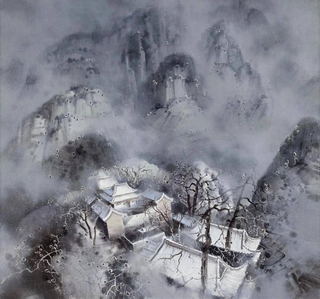 翁凯旋油画雪景图片