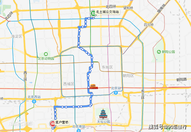 如今北京公交5路的线路也由东华门到香山的路线改为北土城公交场站到