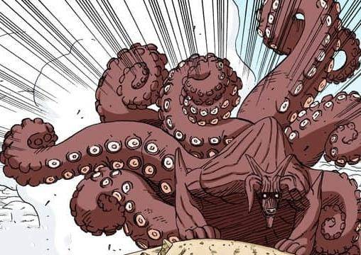 八尾牛鬼和七尾重明一样,也没有特殊属性,但是其拥有利用墨汁干扰敌人