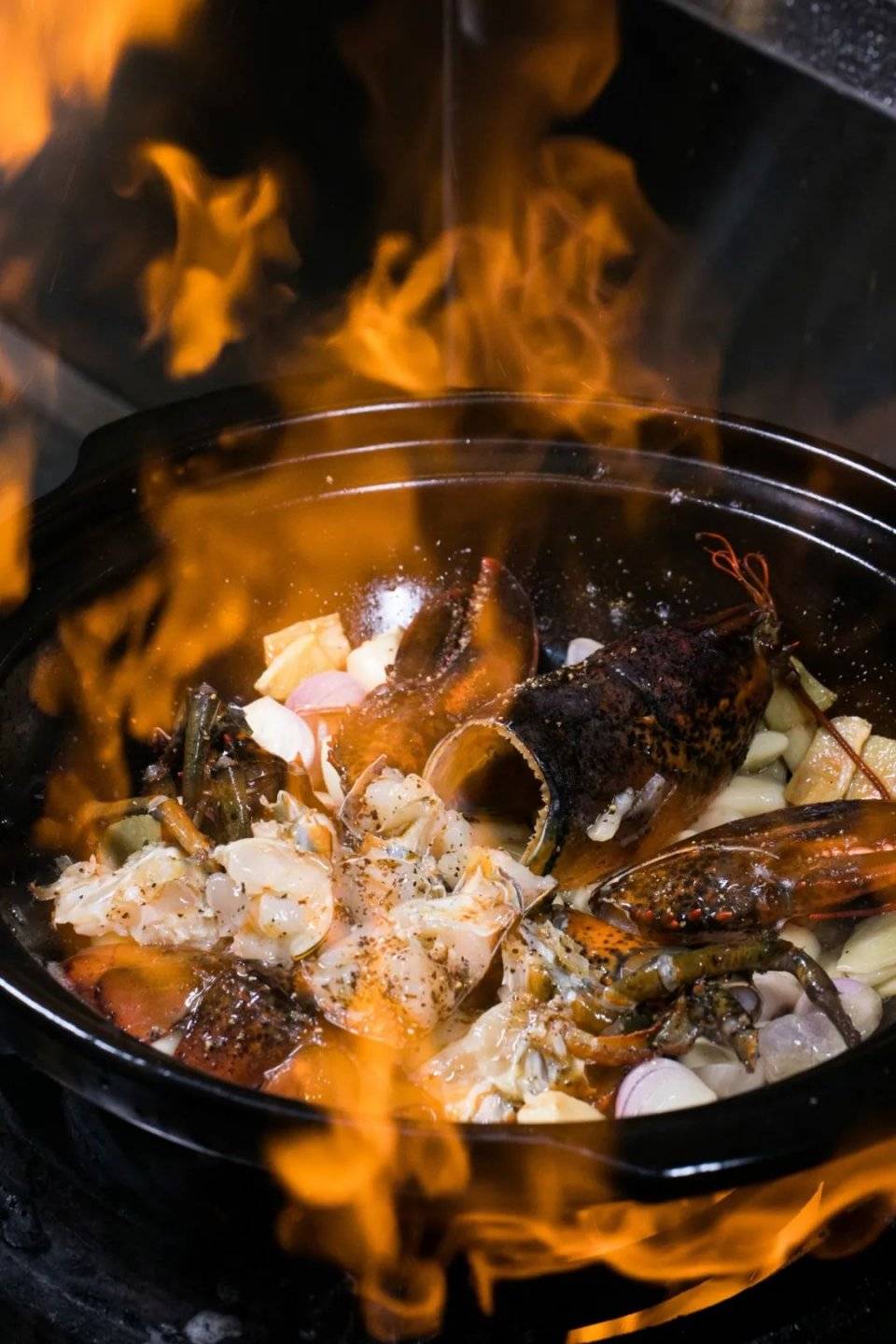 20年老广啫啫煲连生猛波龙都敢啫