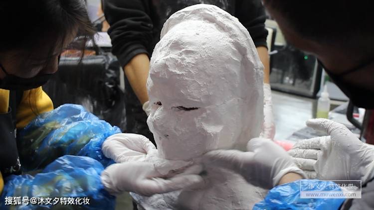 头部活体翻模解析·沐文夕影视特效化妆