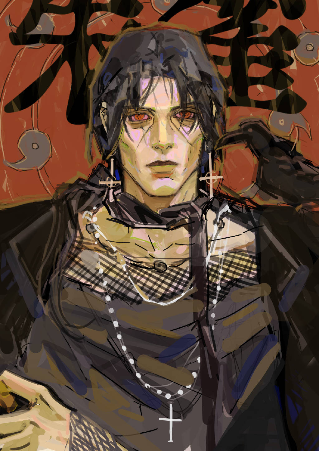 换一种画风打开火影,卡卡西黑化,斑爷和柱间帅到没朋友