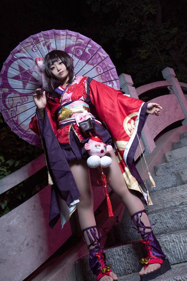 cos:阴阳师神乐,夜景正片