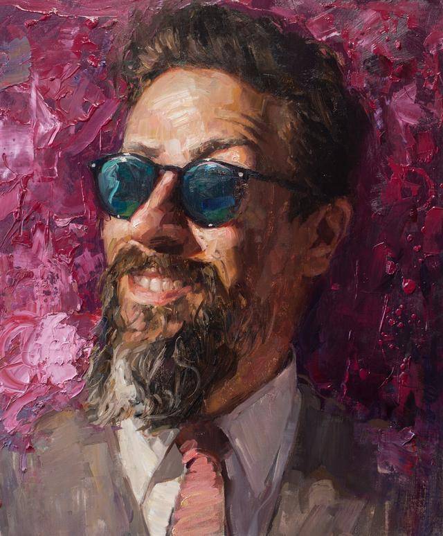 艺术家matt talbert肖像油画——传达一种情绪