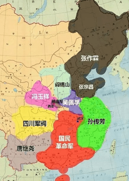 奉系军阀最大版图图片