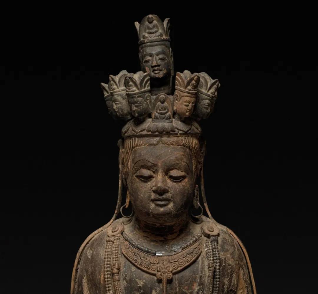 1/ 5 唐代木雕十一面观音像 高度:62.