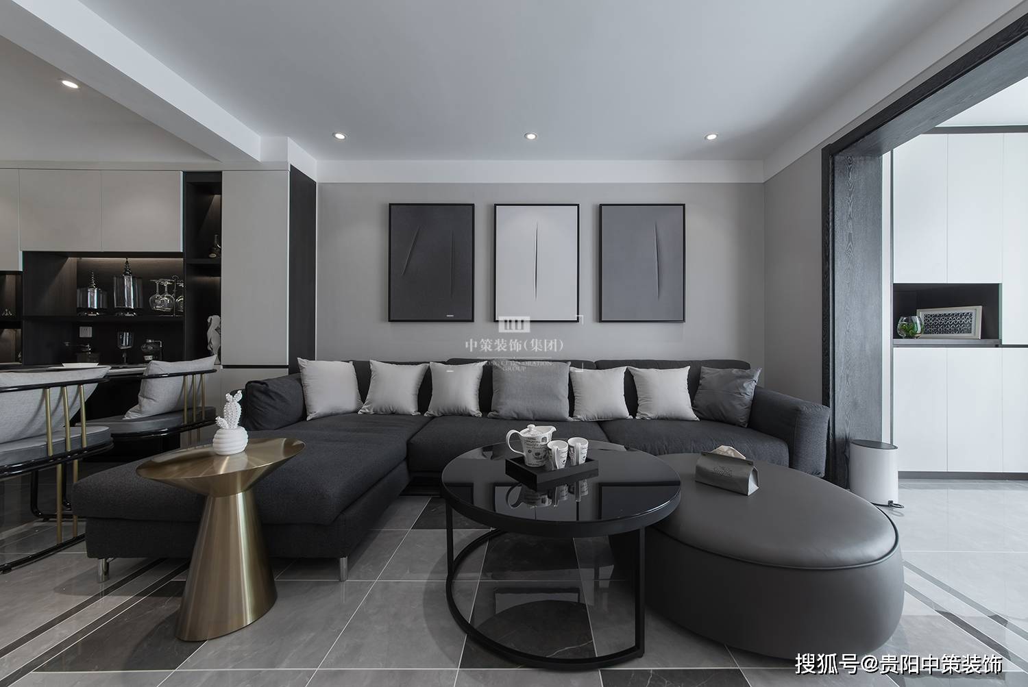 贵阳装修设计:150㎡高级黑白灰,纯粹的格调_手机搜狐网