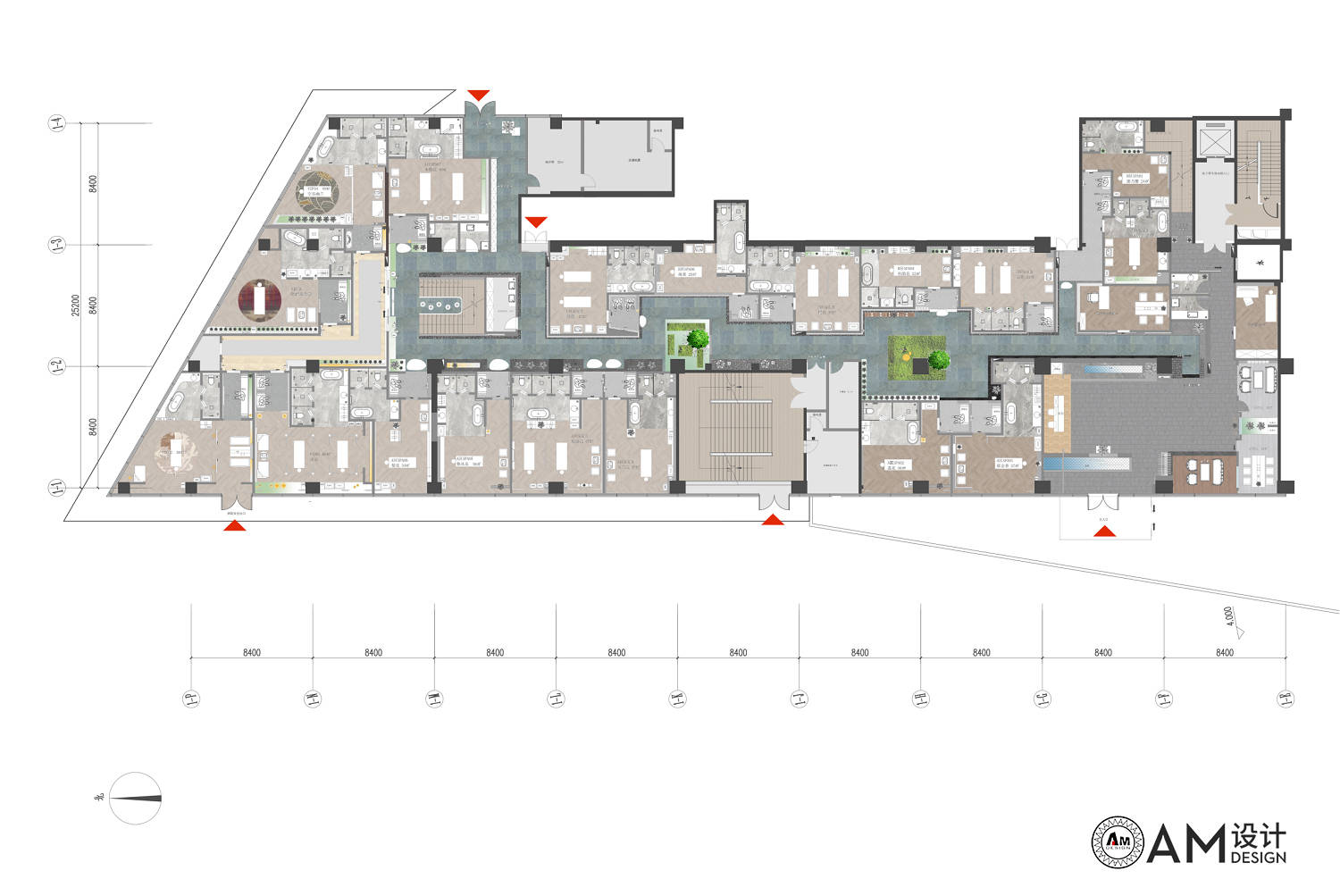 雷雨明|西安w酒店四季花城会所一层设计平面雷雨明|西安w酒店四季花城