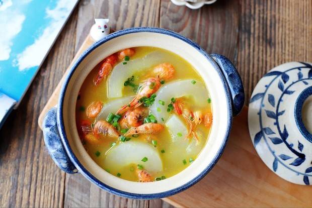 黄瓜河虾汤