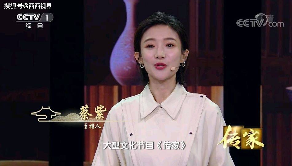 蔡紫央视发展势头强劲, 主持《传家》节目获好评, 仿佛为她量身定制