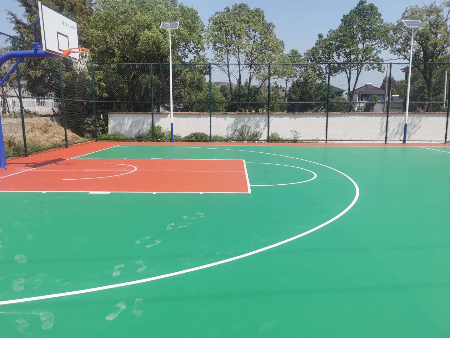 浙江湖州长兴硅pu篮球场