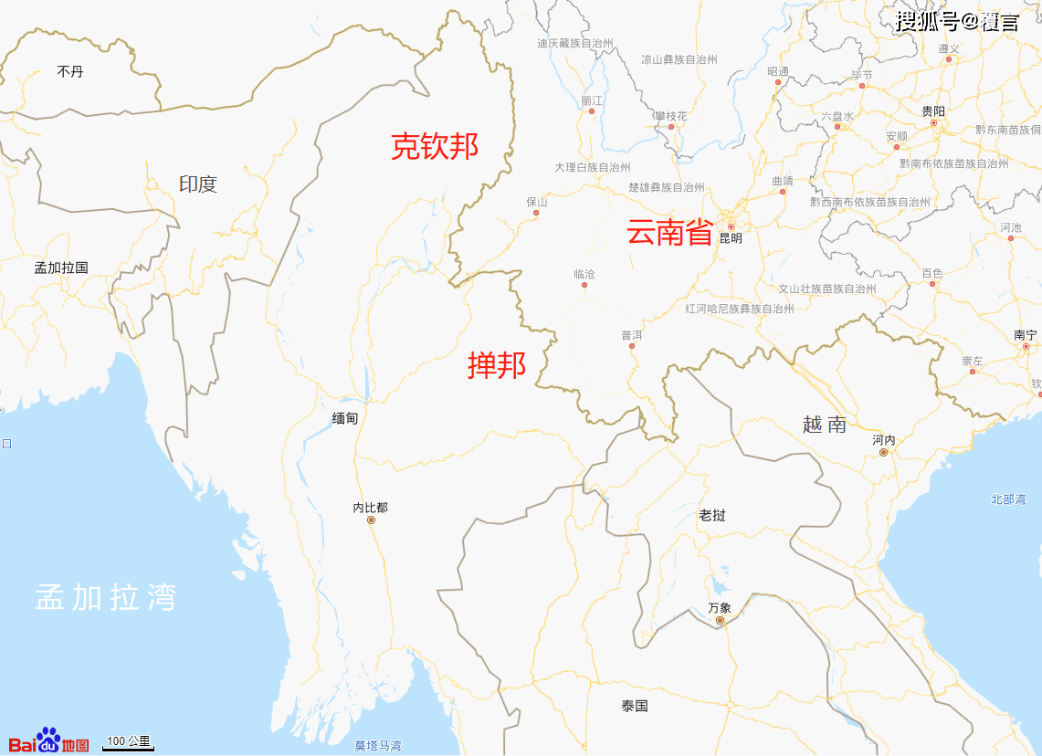 云南接壤的国家地图图片