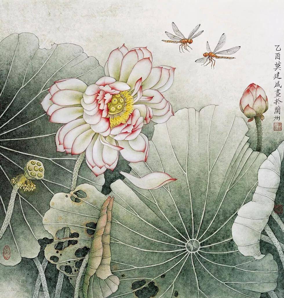 莫建成丨黄土高原走出的中国著名工笔花鸟画大家