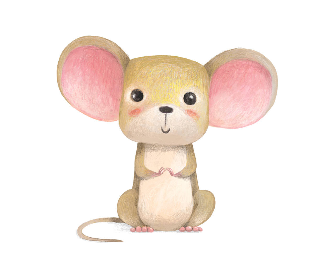 markorop可爱卡通动物手绘q版插画临摹素材水彩插图