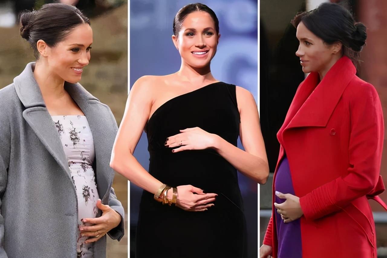 原创英国公主官宣怀孕后首亮相穿黑裙挺巨肚不控制体重输给梅根了
