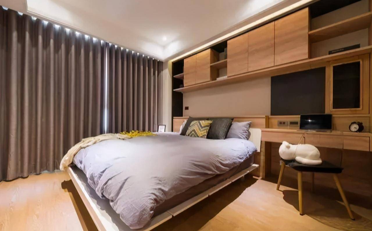 新房坚持床头打柜子,水泥板装电视墙,完工后大气极了,晒晒!