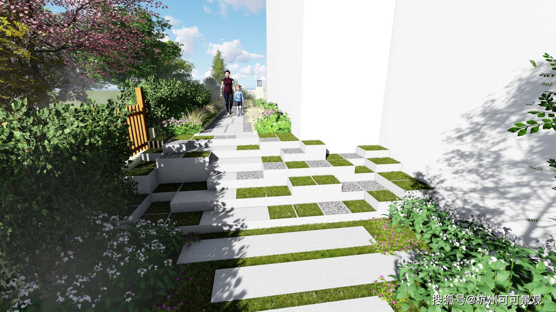 杭州庭院设计:玩转庭院地面铺装,照样能够打造出有品位的庭院!_景观