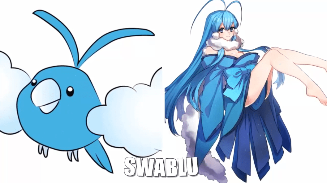 原创宝可梦变身小姐姐暴飞龙竟是位温柔妹子仙子伊布化身可爱仙女