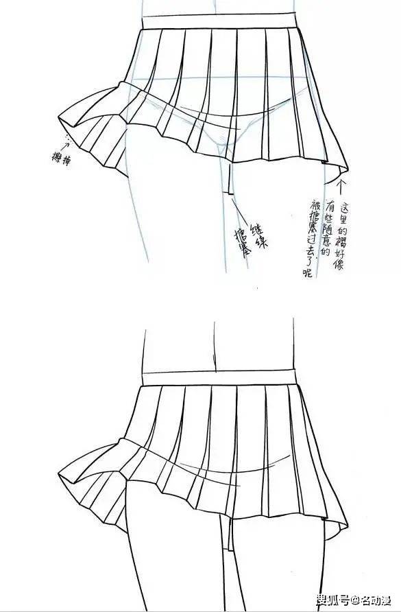 jk裙子线稿图图片
